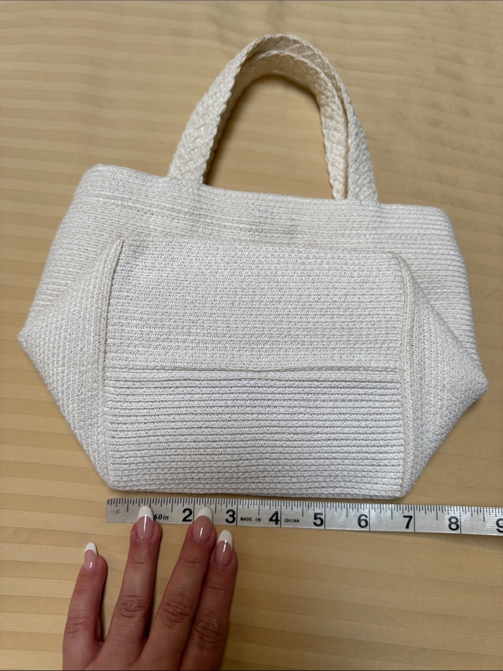 Talbots White Woven Small Hand Bag - Picture 7 of 10